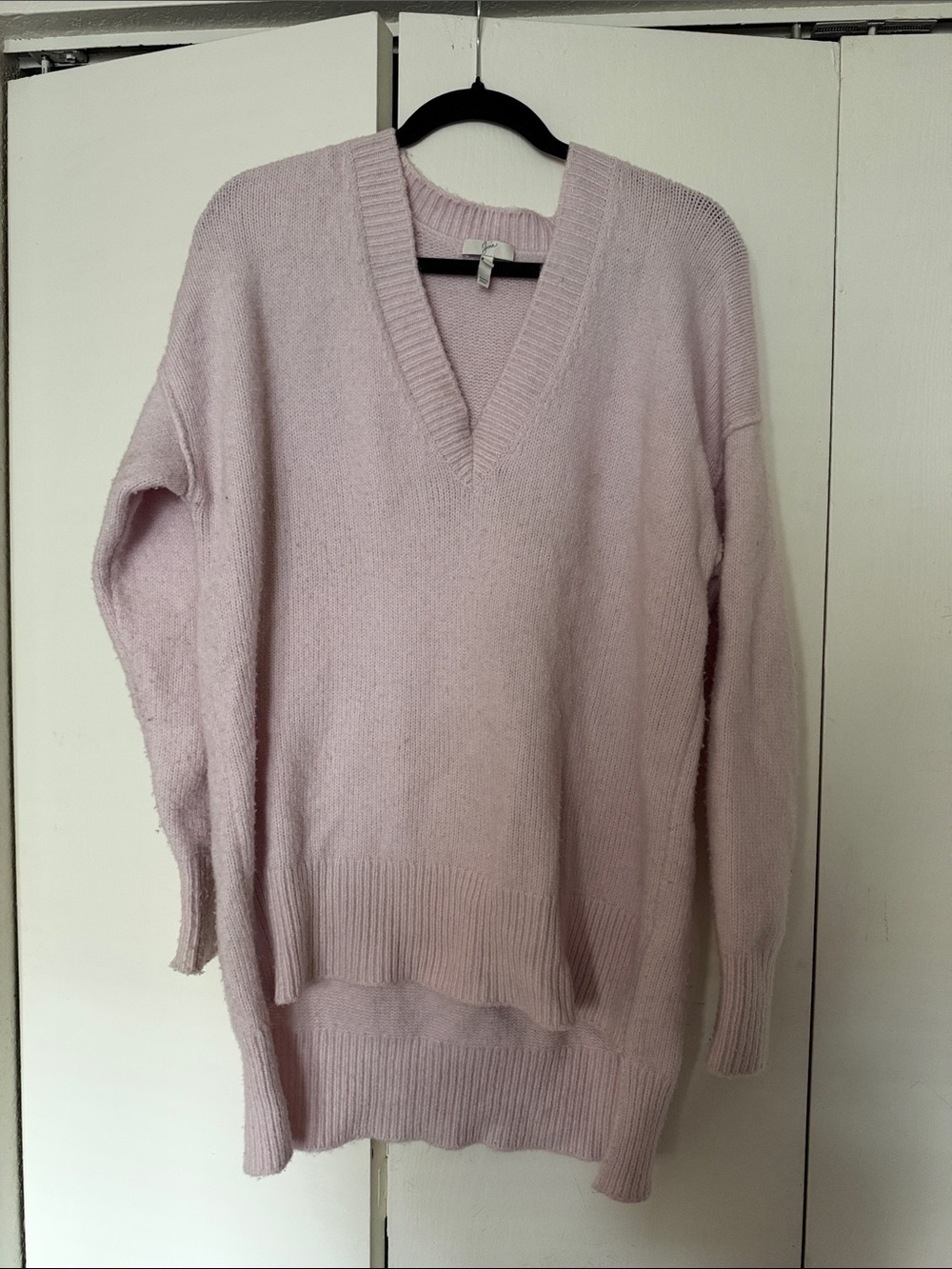 Joie Lilac V-Neck Longline Knit Sweater